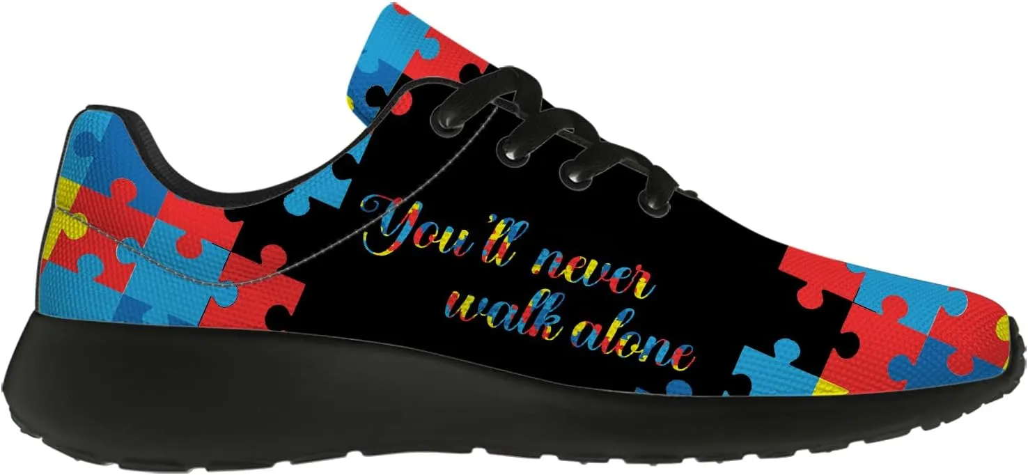 Autism Shoes for Women Men Running Shoes Lightweight Tennis Sneakers Gifts for Him Her