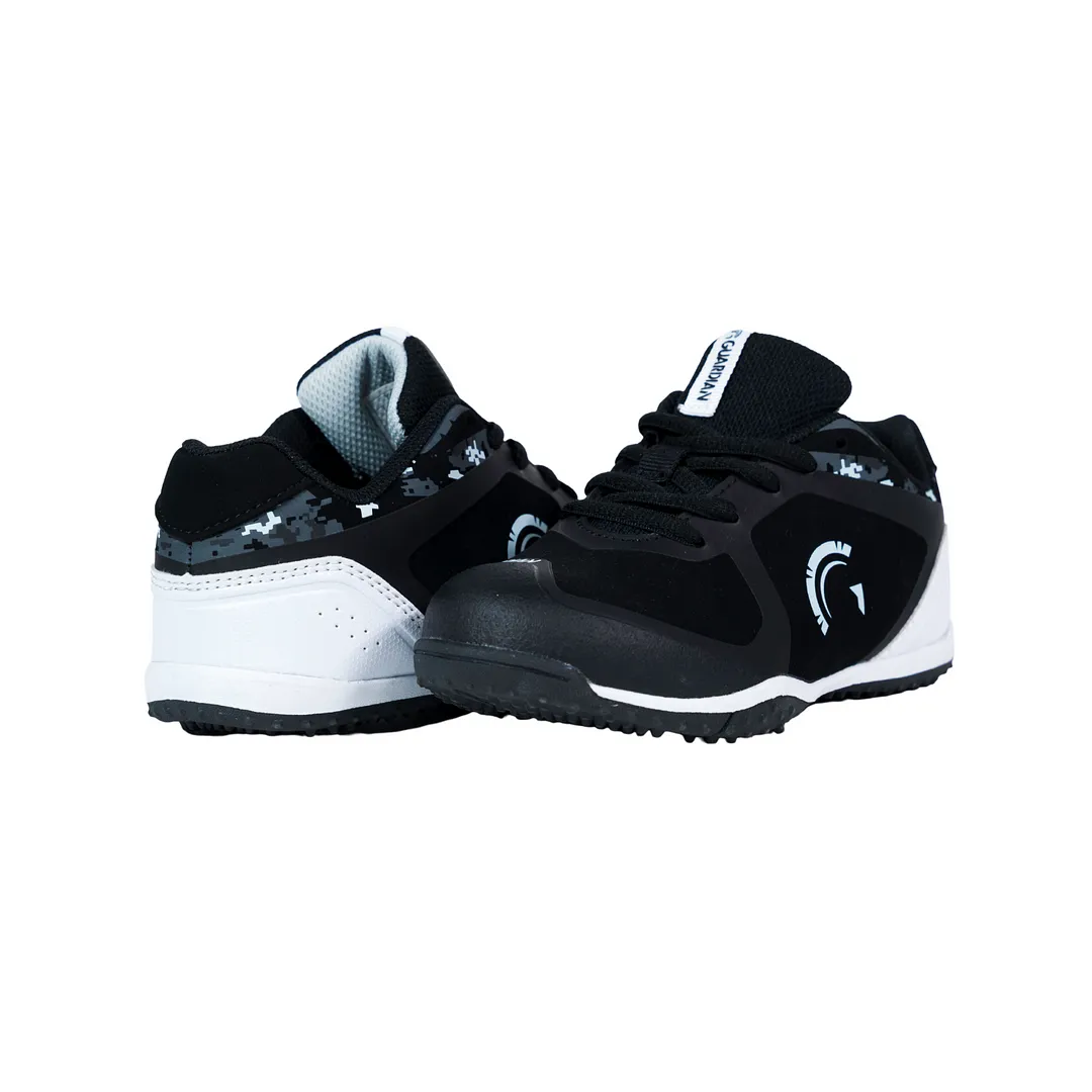 Bolt Youth Low Top Turf Baseball and Softball Shoes (Black/Grey)
