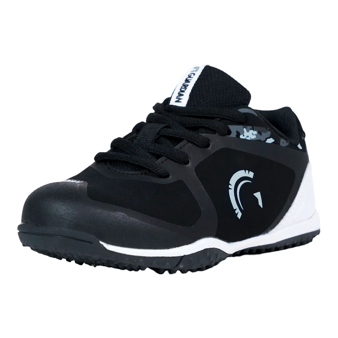 Bolt Youth Low Top Turf Baseball and Softball Shoes (Black/Grey)