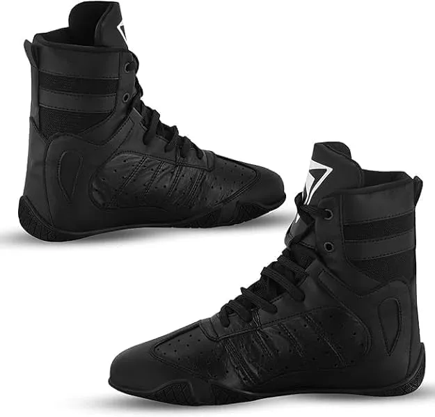 Boxing Shoes for Men Pro Wrestling Boots High Top Fitness Wrestling Shoes MMA Martial Arts Gym Fight Training Footwear