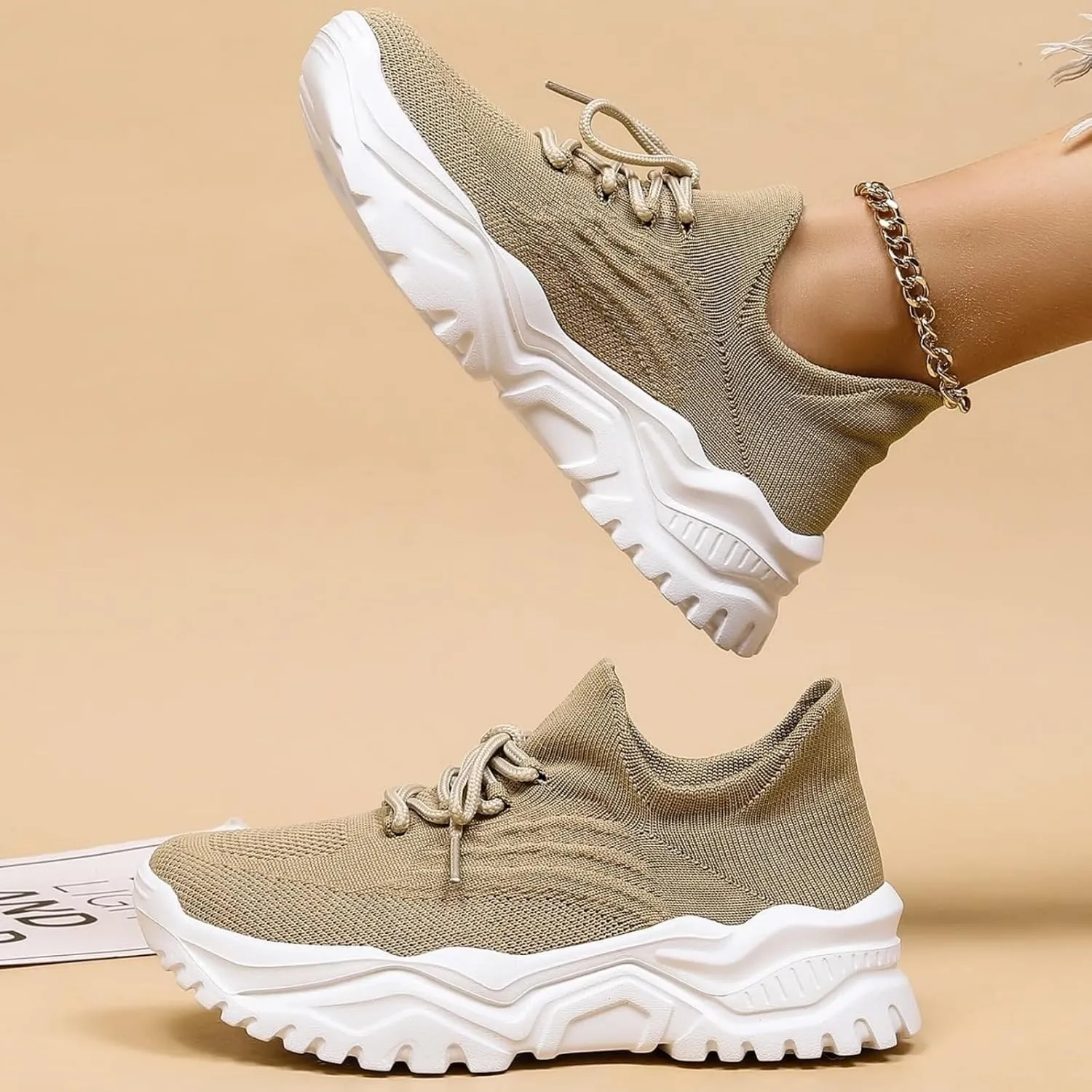 Canbebig Orthopedic Shoes for Women Slip-On Running Shoes Breathable Arch Support Walking Gym Shoe Casual Comfortable Ankle Socks Sneakers