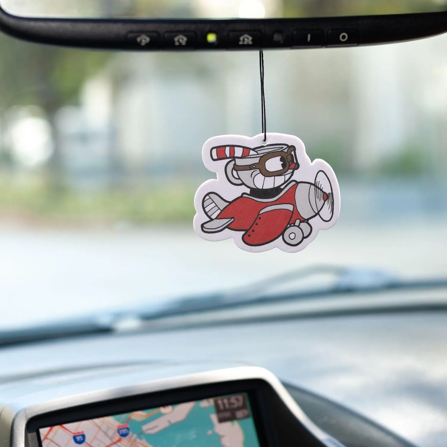 Cuphead Airplane Hanging Air Freshener for Cars | New Car Scent