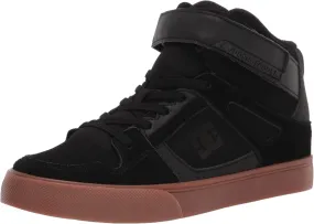 DC boys Pure High-top Ev Skate Shoe, Black/Gum, 1 Little Kid US
