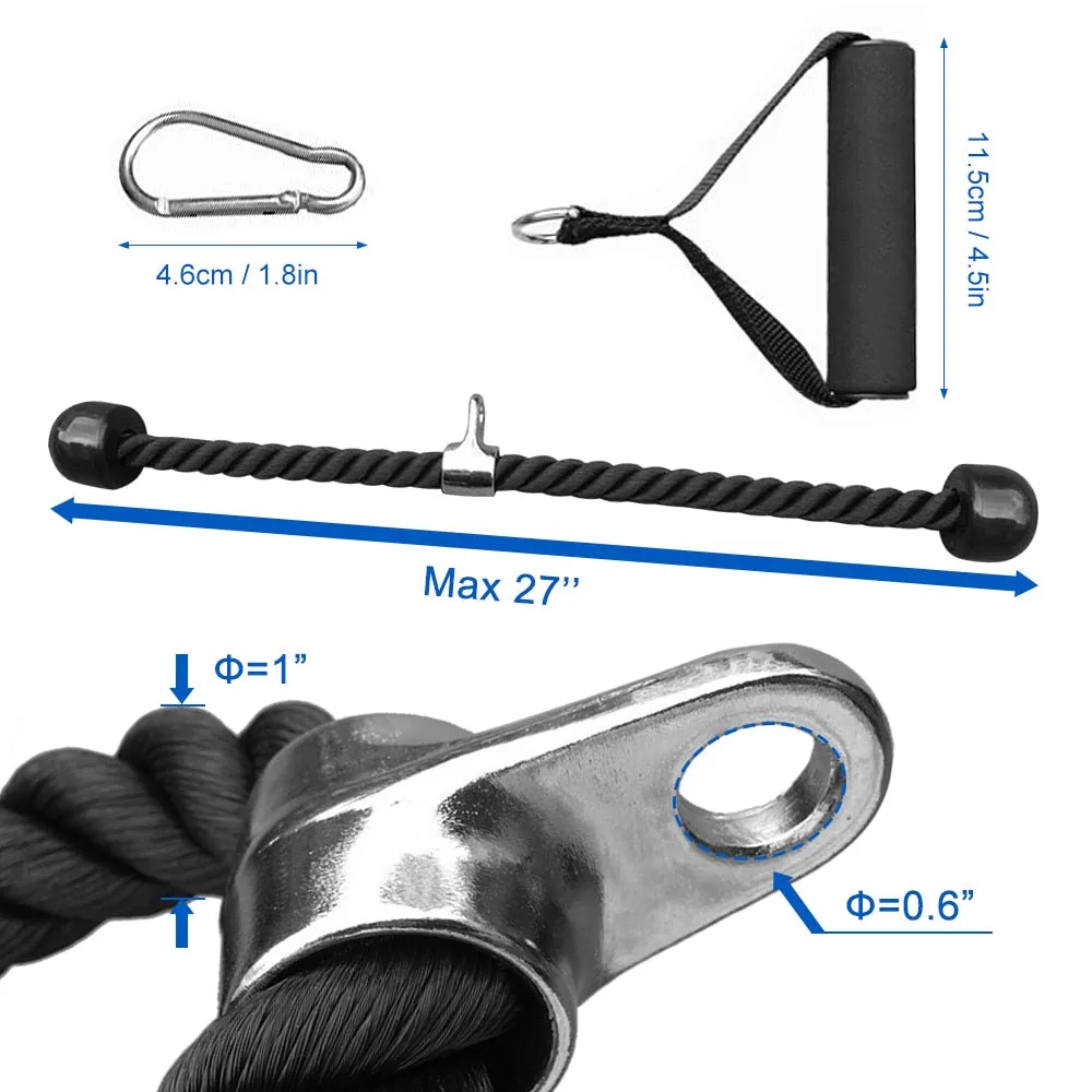 Home Gym Fitness DIY Pulley Cable Machine Attachment System
