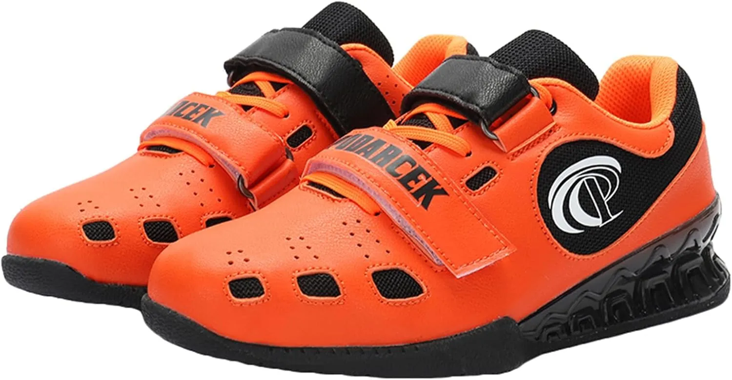 JiuQing Men's Weightlifting Shoes Deadlift Squat Shoes Breathable Fitness Cross-Trainer Sneaker for Indoor Gym