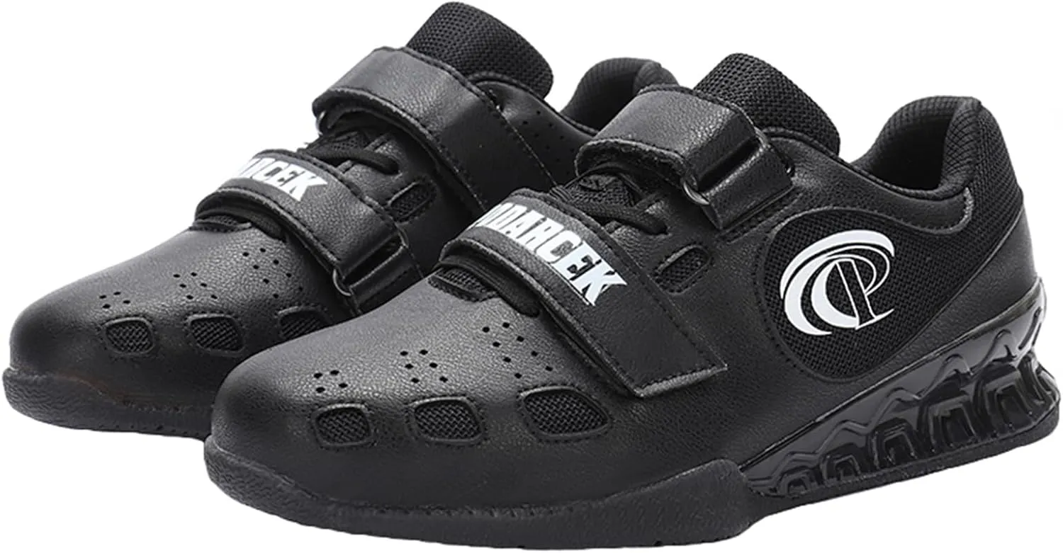 JiuQing Men's Weightlifting Shoes Deadlift Squat Shoes Breathable Fitness Cross-Trainer Sneaker for Indoor Gym