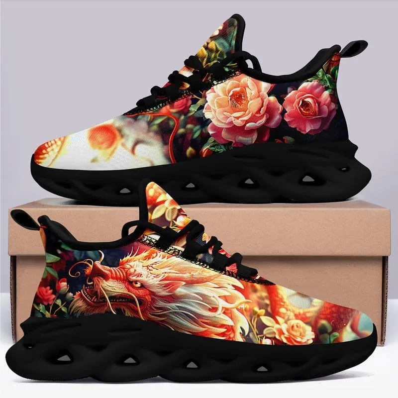 Mens Dragon Running Shoes Breathable Cushion Non Slip Outdoor Sports Walking Sneaker Tennis Jogging Training Tennis Shoes