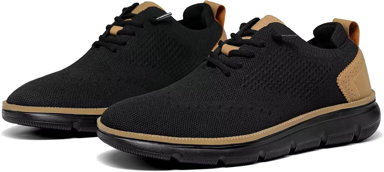 Men's Mesh Sneakers Oxfords Lace-Up Lightweight Casual Walking Shoes Dress Shoes Fashion Sneakers Walking Shoes