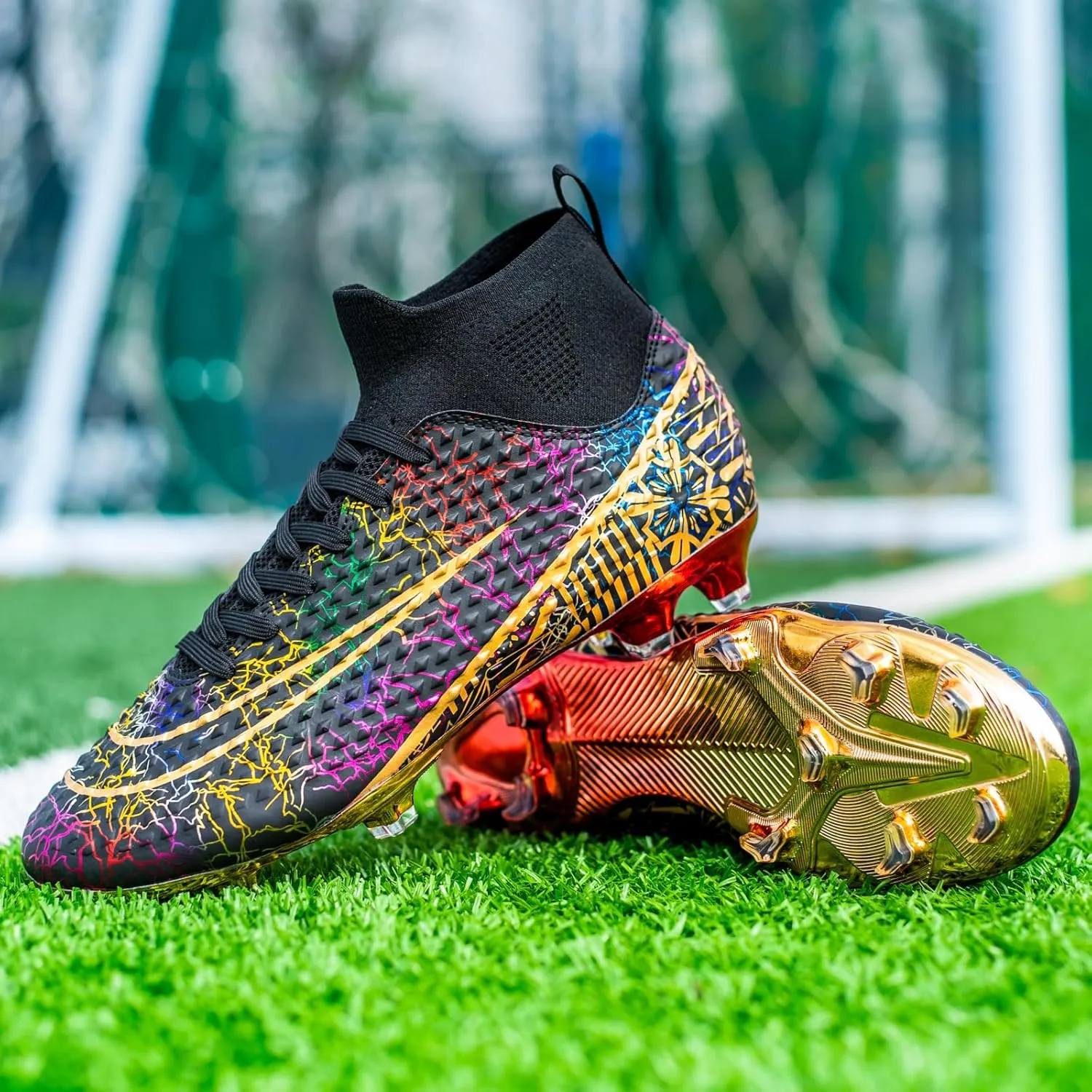 Men's Soccer Shoes Boys Students Grass Training Spike Shoes Outdoor Football Shoes Unisex