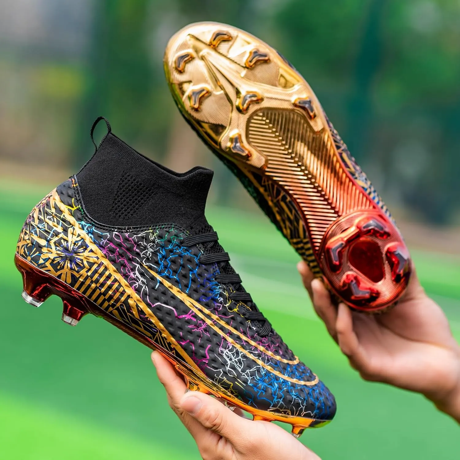 Men's Soccer Shoes Boys Students Grass Training Spike Shoes Outdoor Football Shoes Unisex