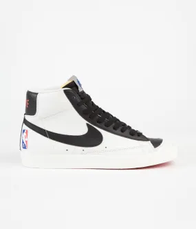 Nike Blazer Mid '77 EMB Shoes - Sail / Black - Chile Red - Sail