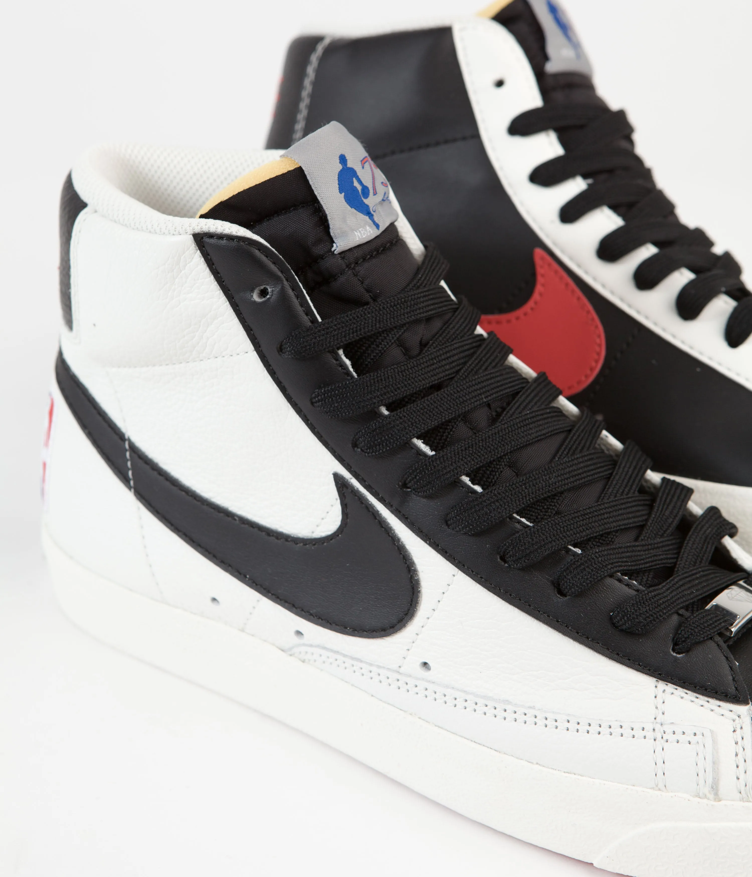 Nike Blazer Mid '77 EMB Shoes - Sail / Black - Chile Red - Sail