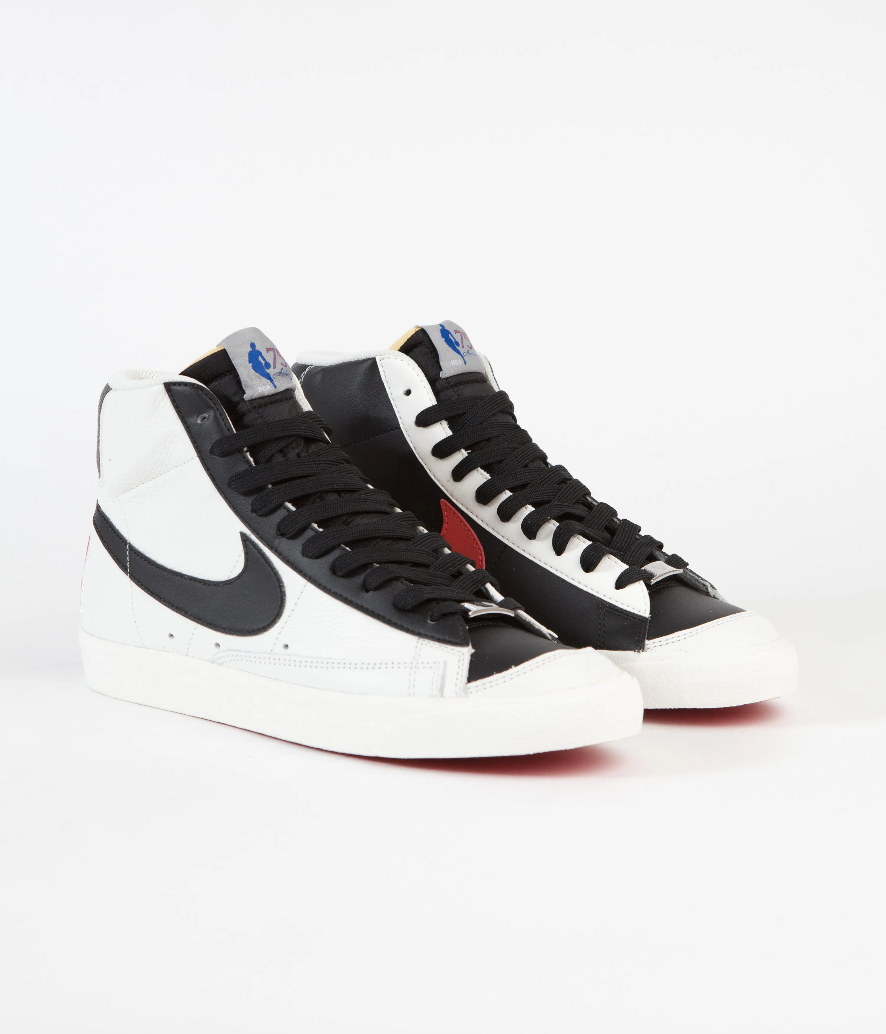 Nike Blazer Mid '77 EMB Shoes - Sail / Black - Chile Red - Sail