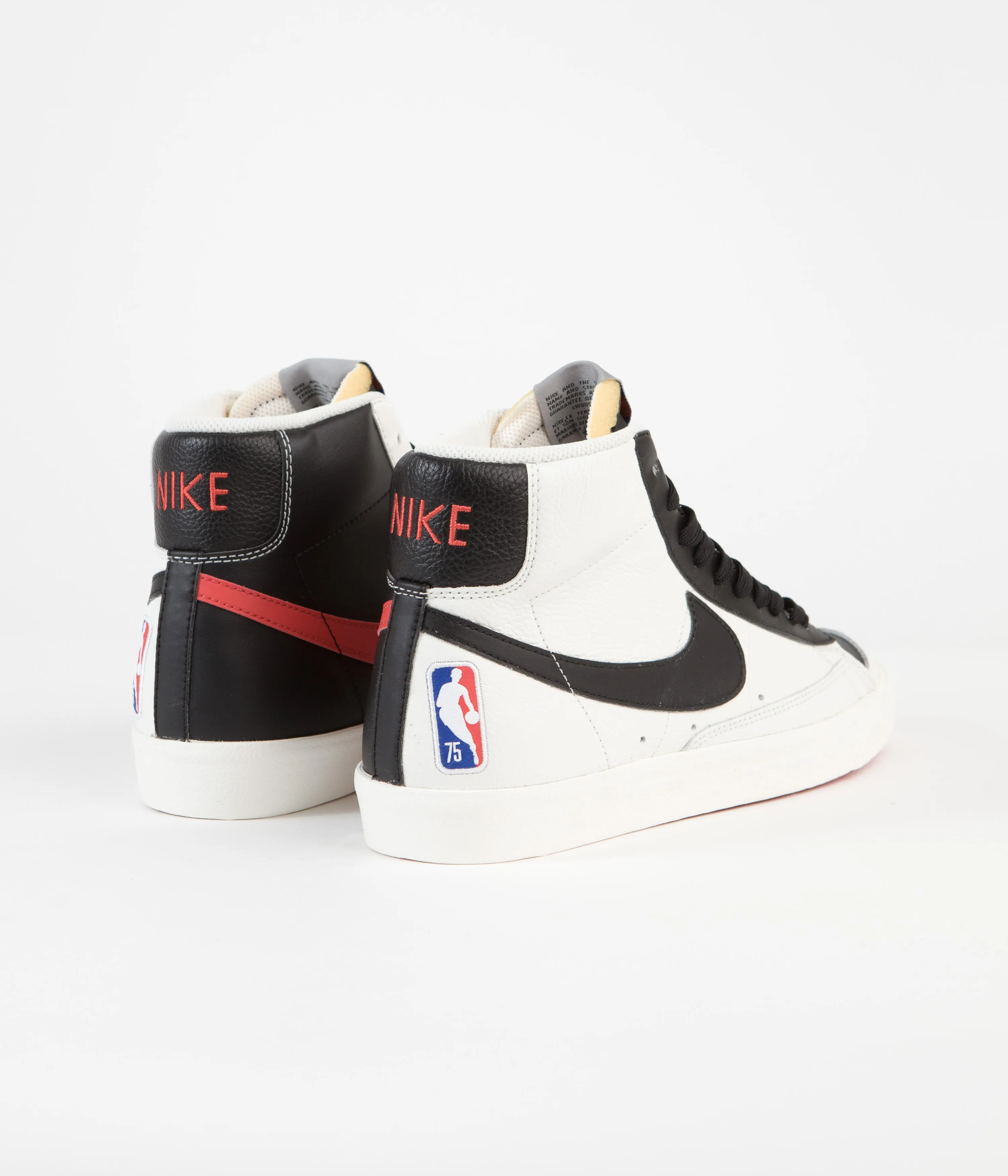 Nike Blazer Mid '77 EMB Shoes - Sail / Black - Chile Red - Sail