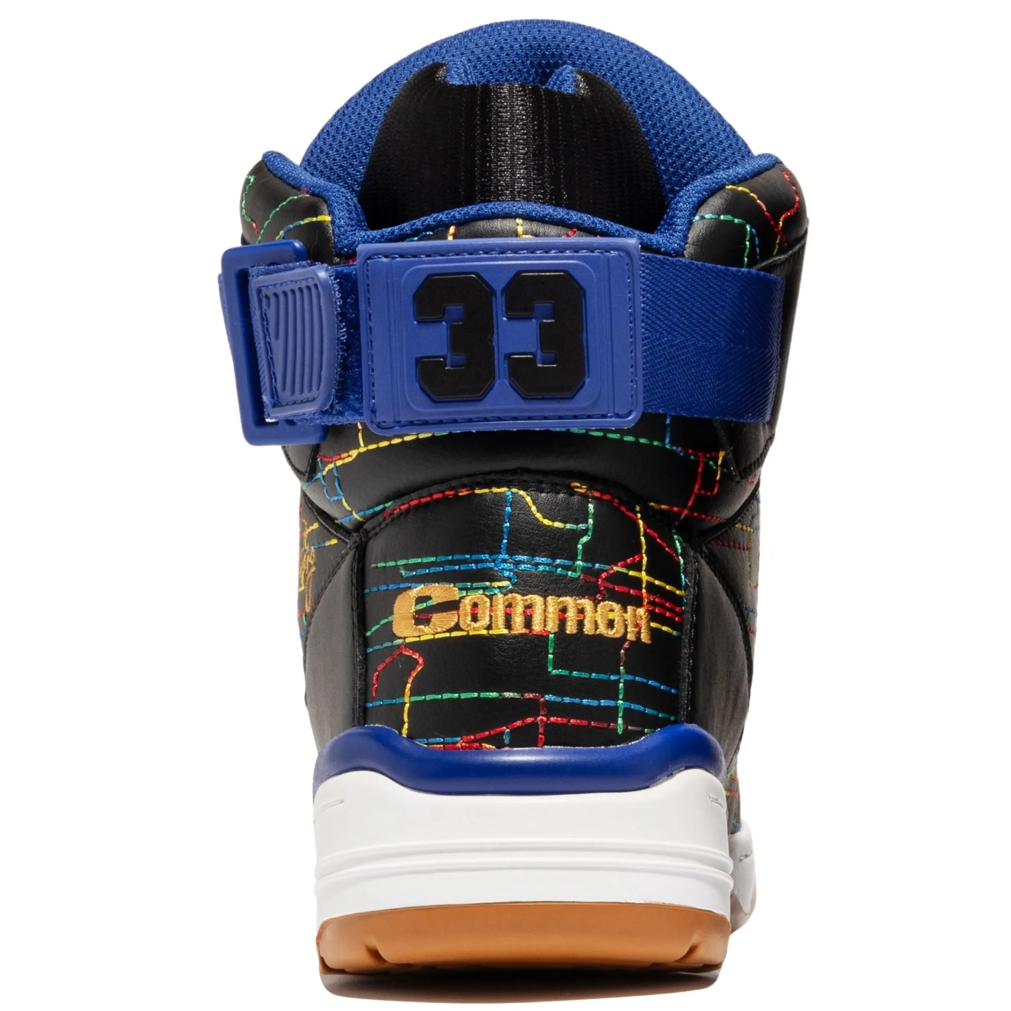 Patrick Ewing Athletics Men's 1BM02159-018 EWING 33 HI X COMMON Black White Blue Basketball Shoes