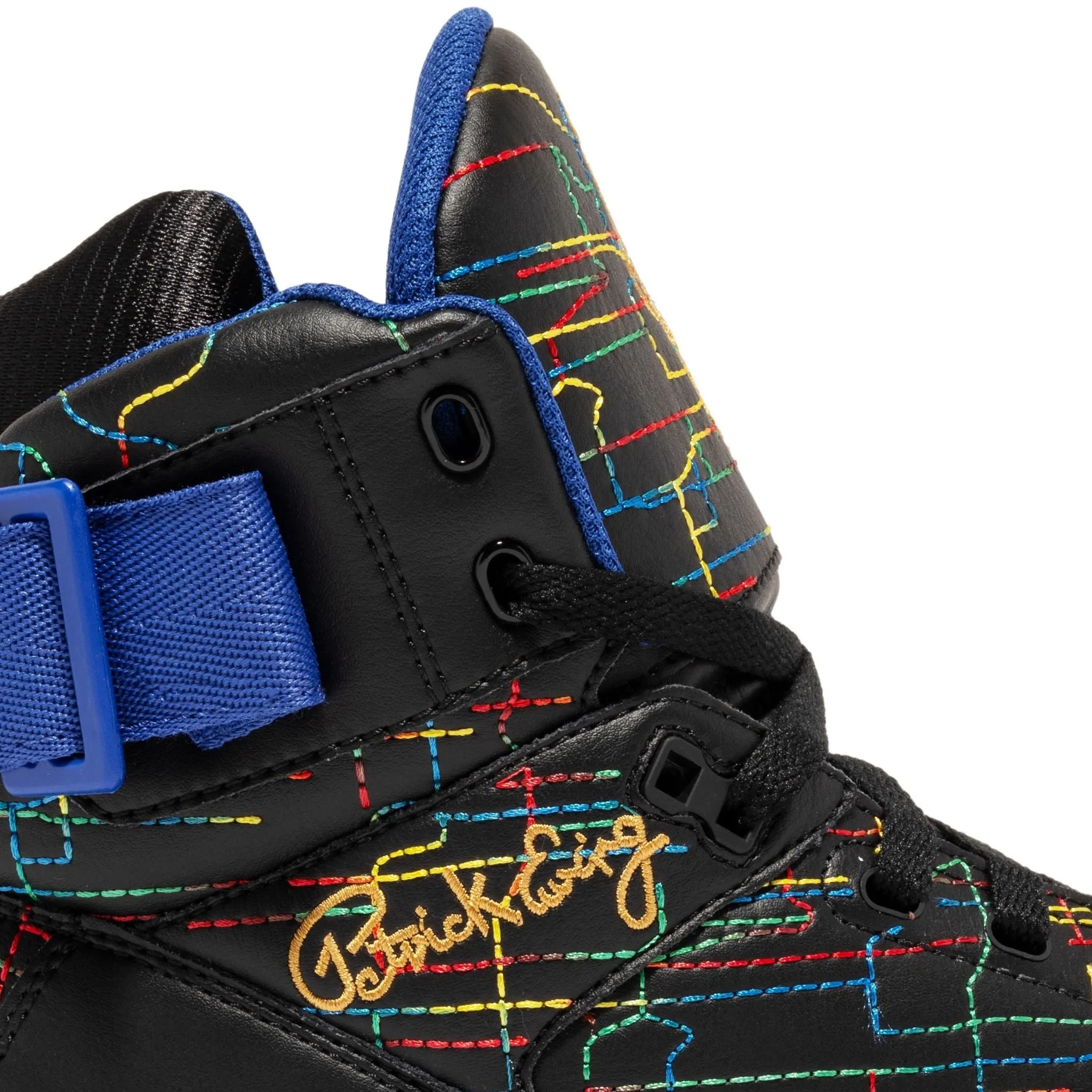 Patrick Ewing Athletics Men's 1BM02159-018 EWING 33 HI X COMMON Black White Blue Basketball Shoes