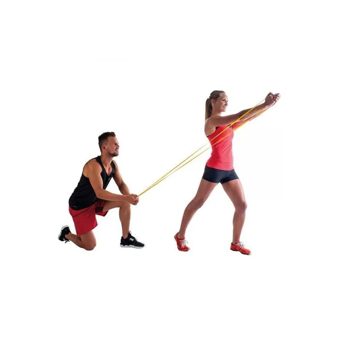 Rubber fitness exercise band Resistance band Gymnastics band (2-6 kg resistance) - Yellow