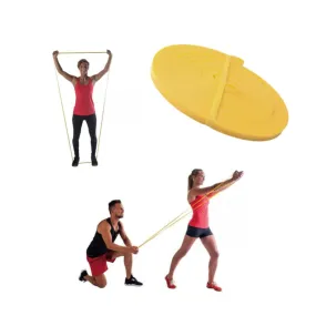 Rubber fitness exercise band Resistance band Gymnastics band (2-6 kg resistance) - Yellow