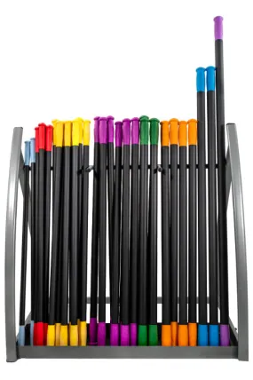 Troy Barbell Aerobic Body Pump Bar Set w/ Rack, 32 Bars (4 - 22 lb.)