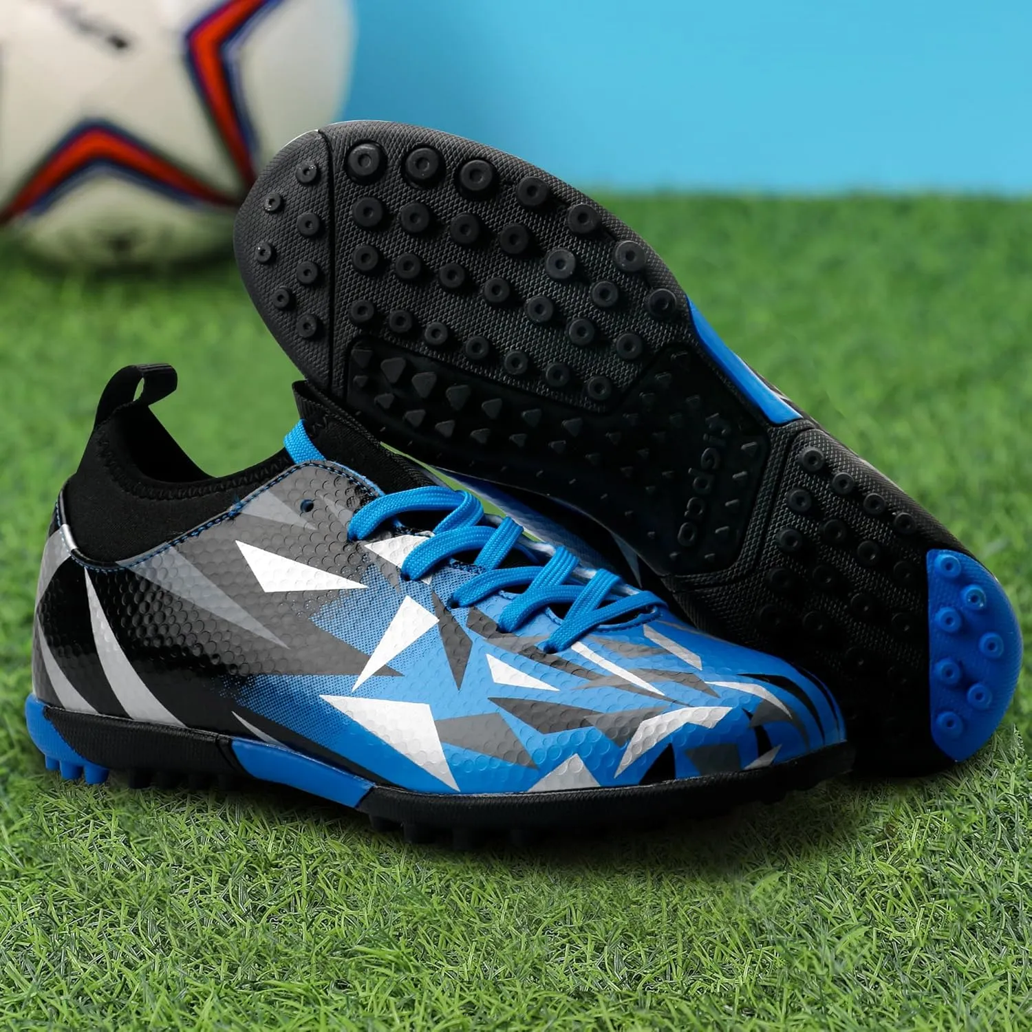 Turf Soccer Cleats Little Kids Big Kids Indoor TF Soccer Shoes Outdoor for Boys Girls