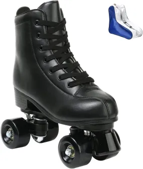 XUDREZ Roller Skate Shoes for Women Men PU Leather High-top Double-Row Roller Skates for Beginner, Professional Indoor Outdoor Roller Skates with Shoes Bag